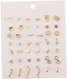 Prettyia 21 Pares De Moda Coreanos Aretes Conjunto Redondos Granos Del Triángulo De Joyería De Acero Inoxidable Para Mujeres Niñas
