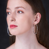 3 Pares Aretes de Aro de Acero Inoxidable, Pendientes de Aro para Mujer Chicas, 3 Tamaños y 3 Colores en Oro, Plata, Rosa