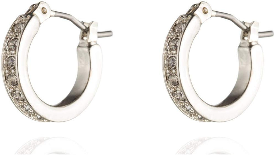 Nine West Socialista arete de aro de vidrio