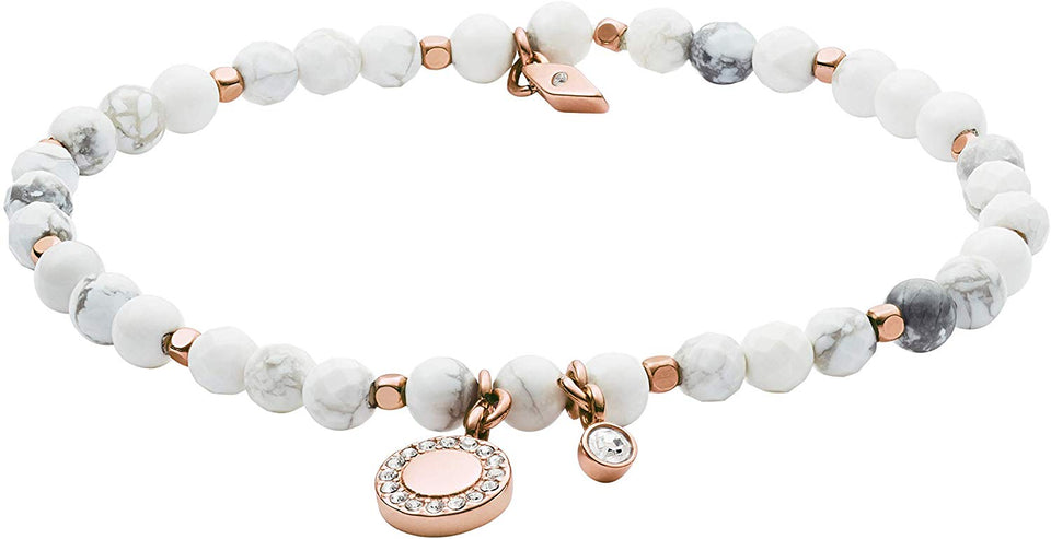 Fossil Joyeria para Mujer Pulsera Acero Cristales, color Multicolor