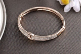 CHIFEI Pulsera Cristal Austriaco Chapa En Oro Rosado 18K Brazalete Dorado Moda Mujer