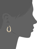 GUESS Basic - arete de aro ovalados pequeños con logo