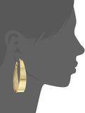Guess Glitter grande ovalado arete de aro