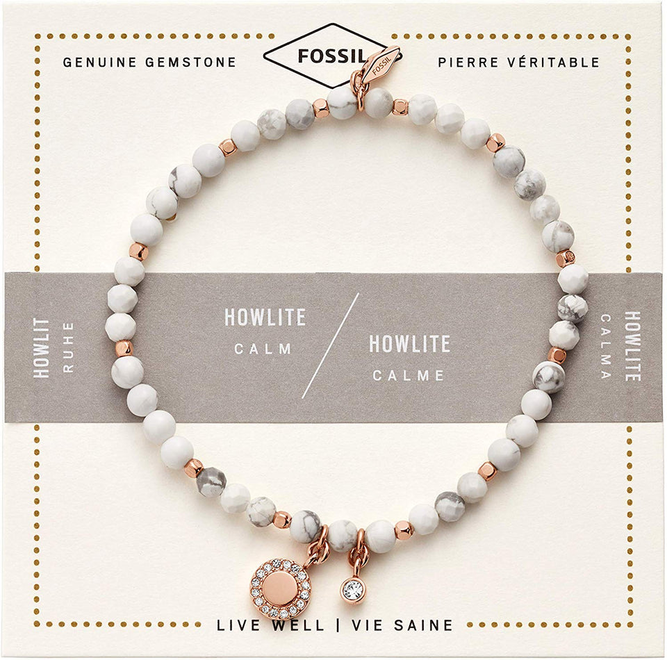 Fossil Joyeria para Mujer Pulsera Acero Cristales, color Multicolor