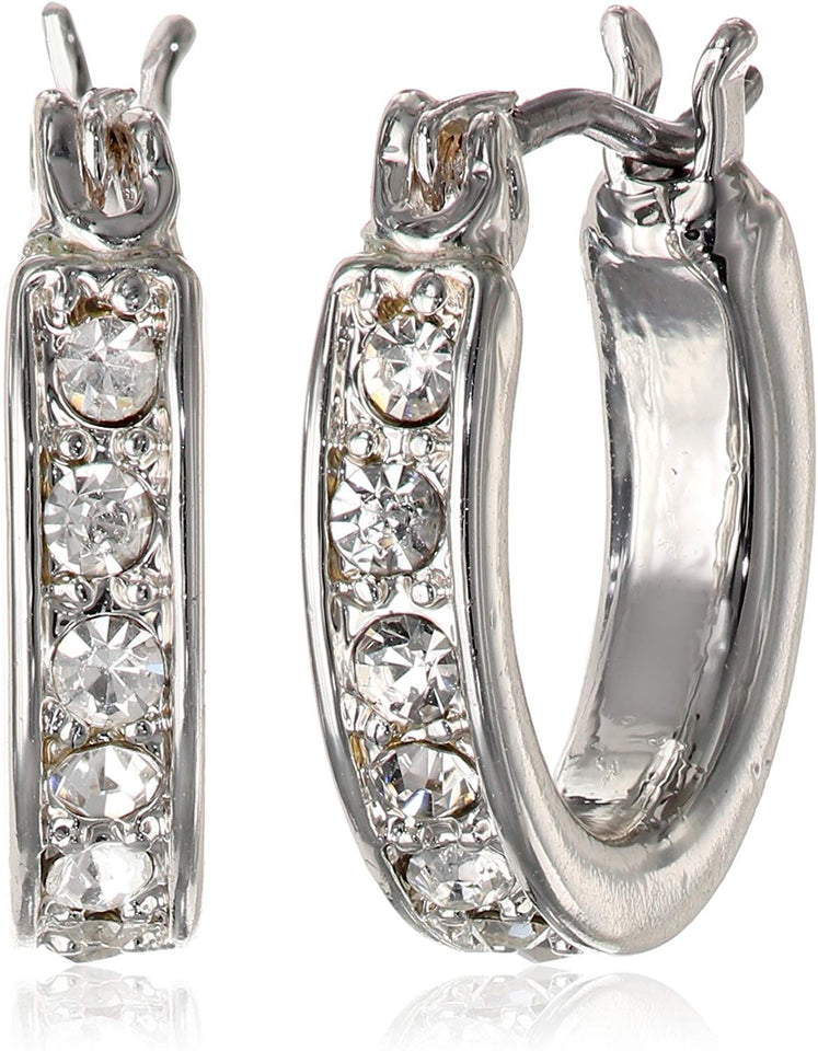 Nine West Socialista arete de aro de vidrio