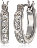 Nine West Socialista arete de aro de vidrio